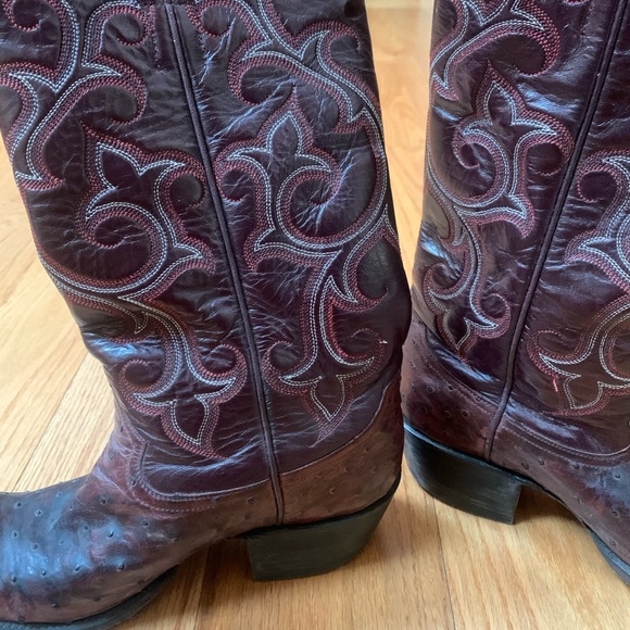 11” Womens Ostrich Leather Cowboy Boot - Champion Attitude - Picture 3 of 7